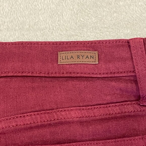 NEW Burgundy Stretch Jeans Size 32 - Picture 6 of 12